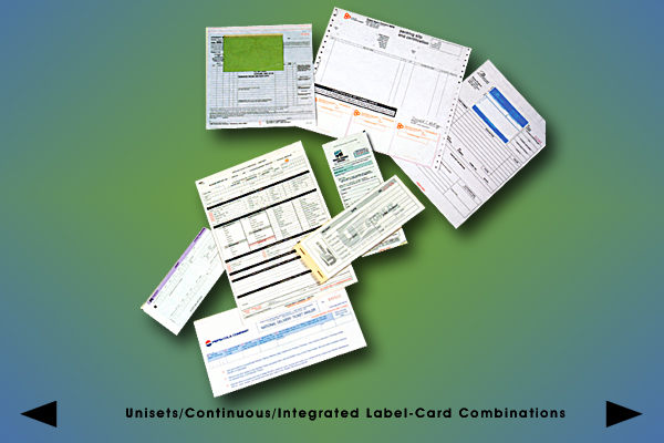 Unisets, Continuous, Integrated Label-Card Combinations